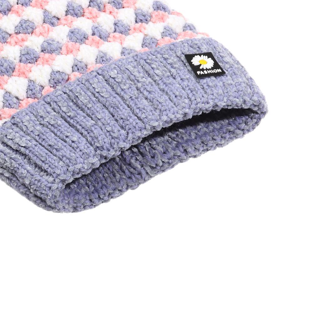 Mũ Len Dệt Kim Đính Quả Bông Nhiều Màu Sắc Thời Trang Dành Cho Nữ