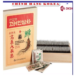 Trà sâm hộp giấy hàn quốc chính hãng okinsam, hộp 100 gói x 3gr