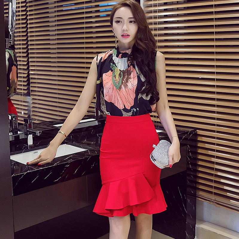 CHÂN VÁY ĐUÔI CÁ HAI TẦNG (ảnh thật lướt ngang) | BigBuy360 - bigbuy360.vn