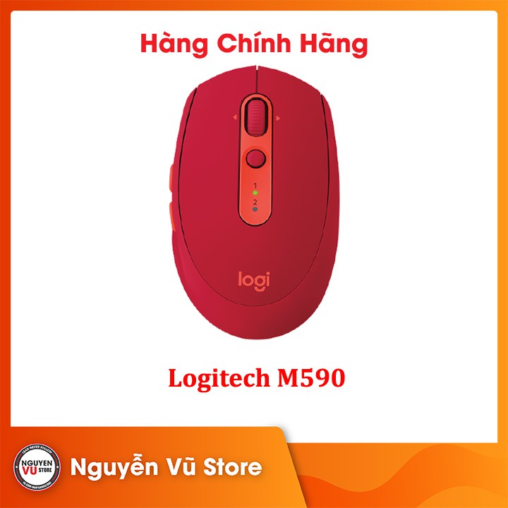 Chuột Không Dây Logitech M590 Slient (Đỏ) - Hàng Chính Hãng