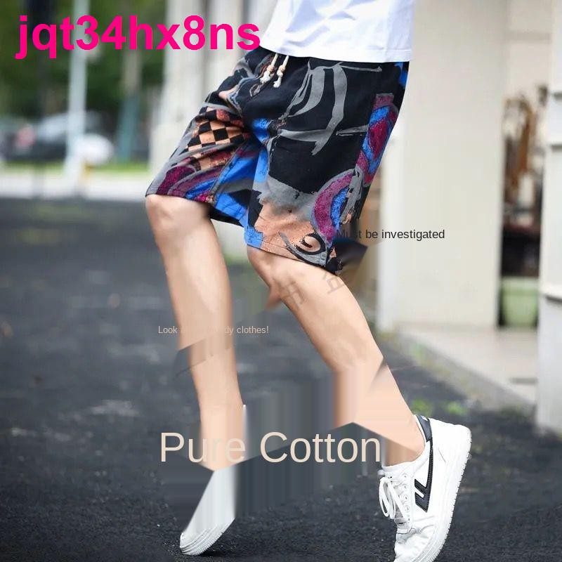 Tiệm quần ngắn Thổ Nam100% cotton shorts male summer leisure men s beach pants big yards 5 minutes of in the