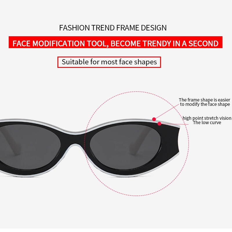 Kính Mát Gọng Oval Họa Tiết Chấm Bi Phong Cách Retro Thời Trang