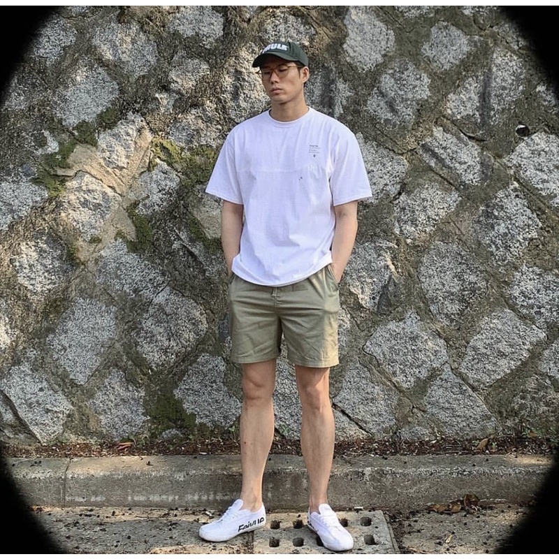 Quần shorts kaki Groove*Rhyme unisex xuất Hàn  - P:B