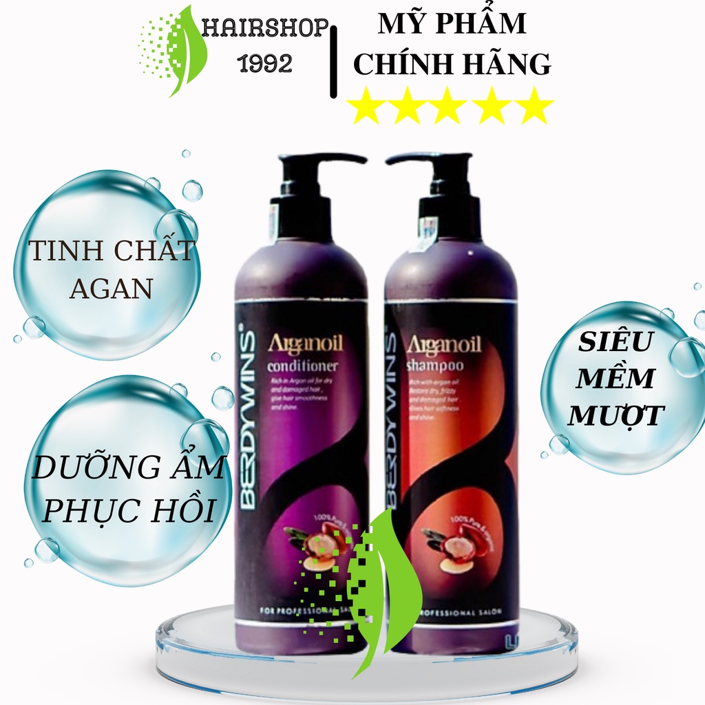 Dầu gội xả colagen BERDYWINS Phục hồi tóc hư tổn tái tạo cấu trúc tóc – siêu mềm mượt|bộ dầu gội xả 500ml * 2