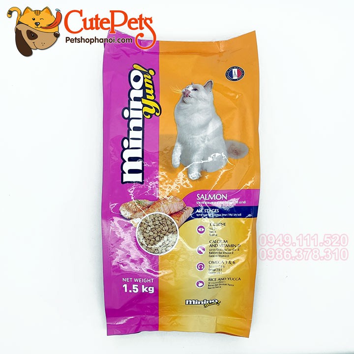 Thức ăn mèo, Hạt Minino Yum 350g dành cho mèo mọi lứa tuổi - CutePets