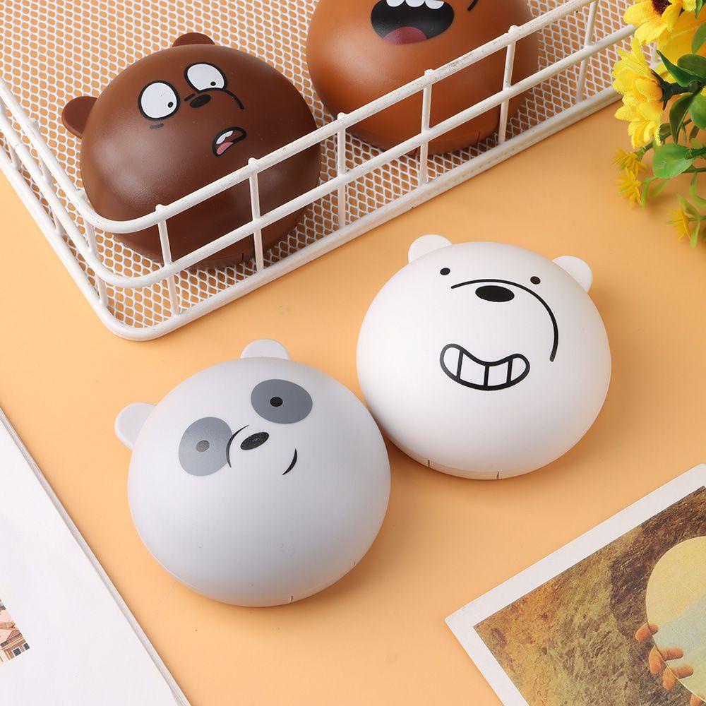 LEILY Hộp Đựng Kính Áp Tròng Mini Tráng Gương DIY Ốp
