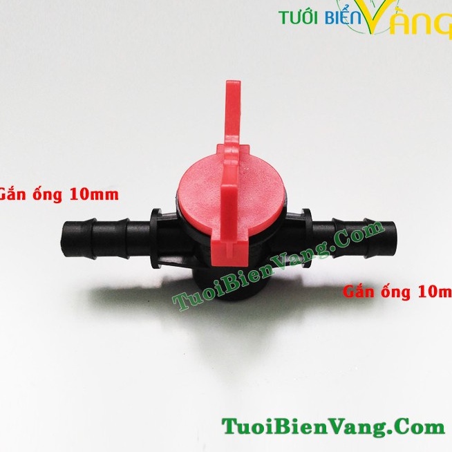 Van khoá 10mmx12mm- Nối ống 10mmx12mm LDPE- Tưới Phun mưa, Nhỏ giọt, Phun sương vườn Lan
