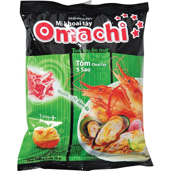 Thùng mì Omachi tôm chua cay 30 gói date mới