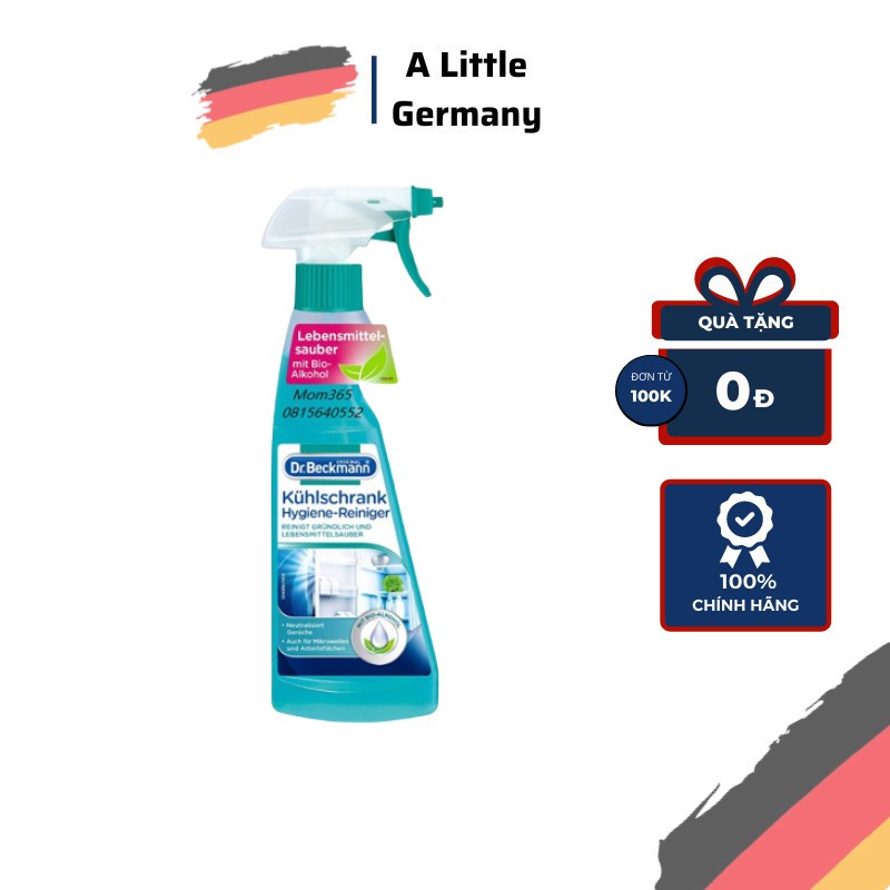 Chai xịt khử mùi tủ lạnh, lò vi sóng DR.Beckmann, xịt khử mùi bằng cồn sinh học 250ML – Hàng Đức