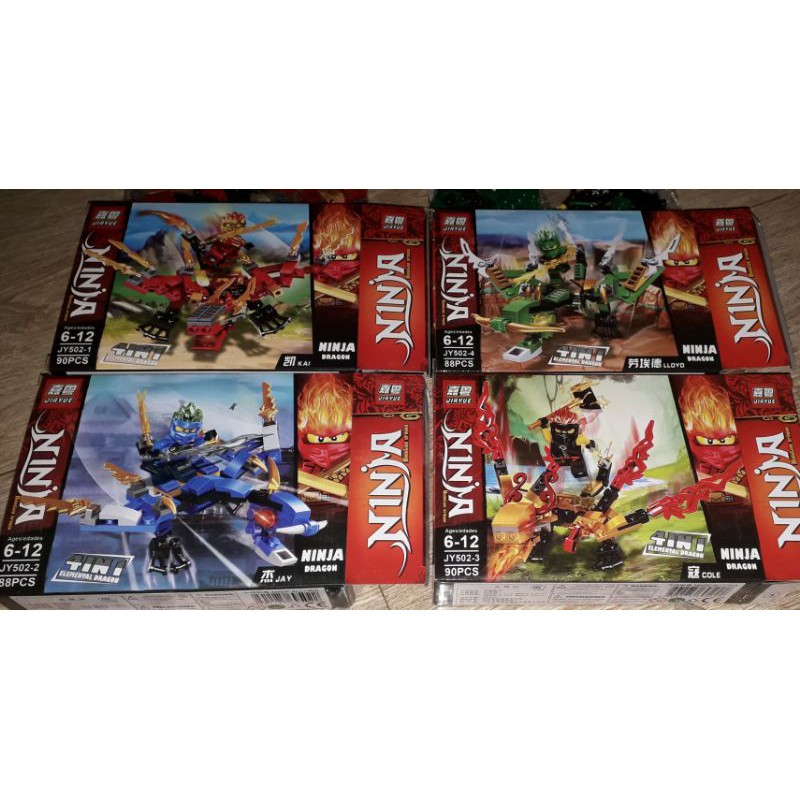 Lắp ráp 1 hộp LegoNinja Rồng 502 có nhiều chi tiết bằng nhựa ABS