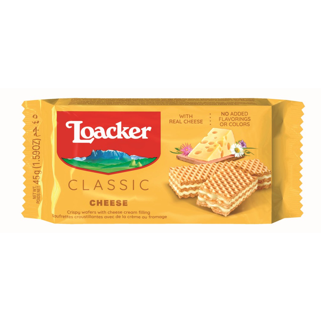 Bánh xốp Loacker Classic Cheese 45g