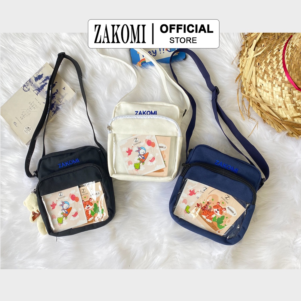 Túi vải canvas đeo chéo Zakomi phong cách Hàn Quốc Zakomi