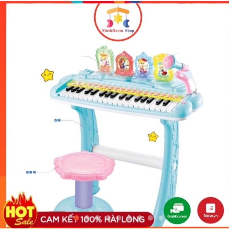 Đồ chơi đàn piano kèm ghế và micro cho bé