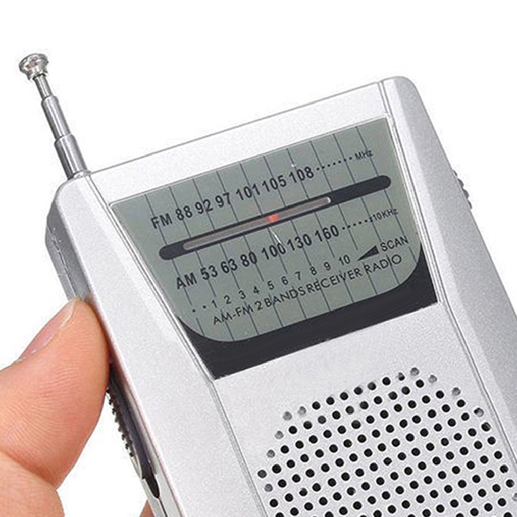 Máy Radio Fm cầm tay BC-R60 nhựa Abs tích hợp loa ngoài dùng cho người lớn tuổi