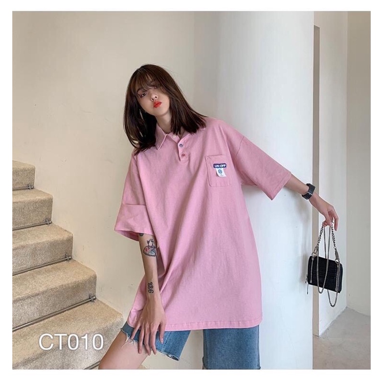 Áo thun cổ trụ VN CLO pink - CT010