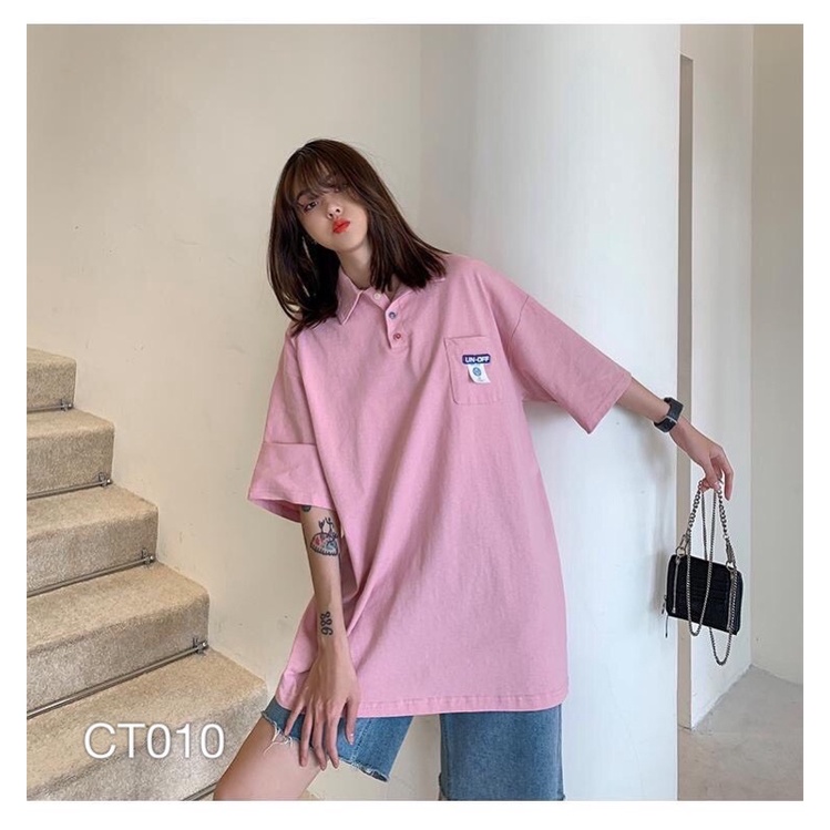 CT010 - ÁO THUN CỔ TRỤ PINK | WebRaoVat - webraovat.net.vn