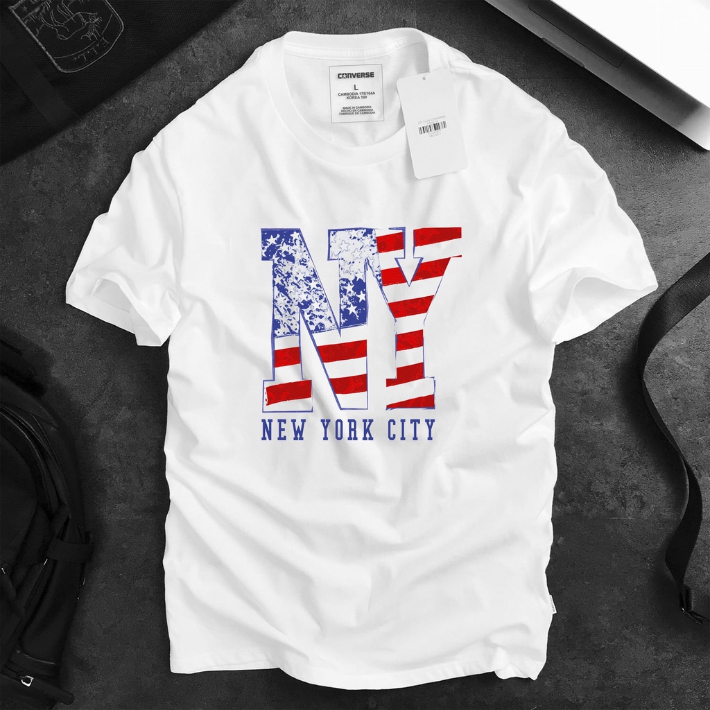 (aothunsn) Áo thun NYC Cờ Mỹ