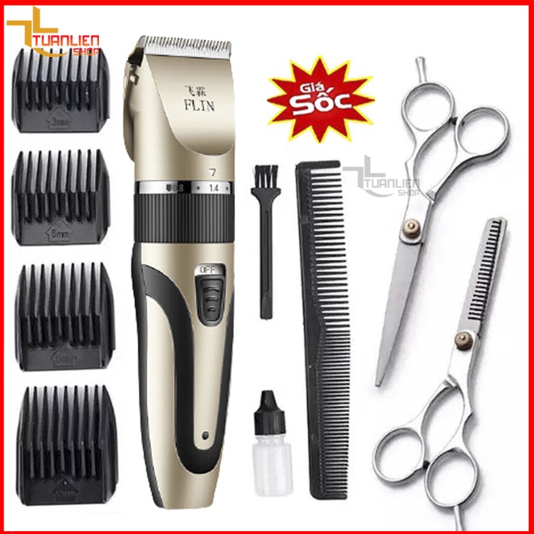 Tông đơ cắt tóc cho bé sạc nhanh chuyên nghiệp cao cấp Hair Clipper tặng kèm 9 phụ kiện và Bộ Kéo