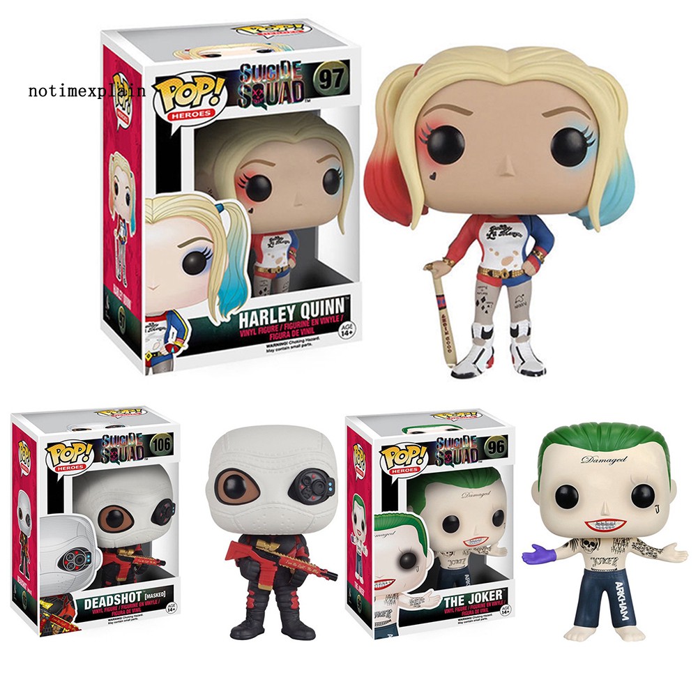 NAME 4inch Suicide Squad Joker Harley Quinn PVC Doll Action Figure Toy Collectible