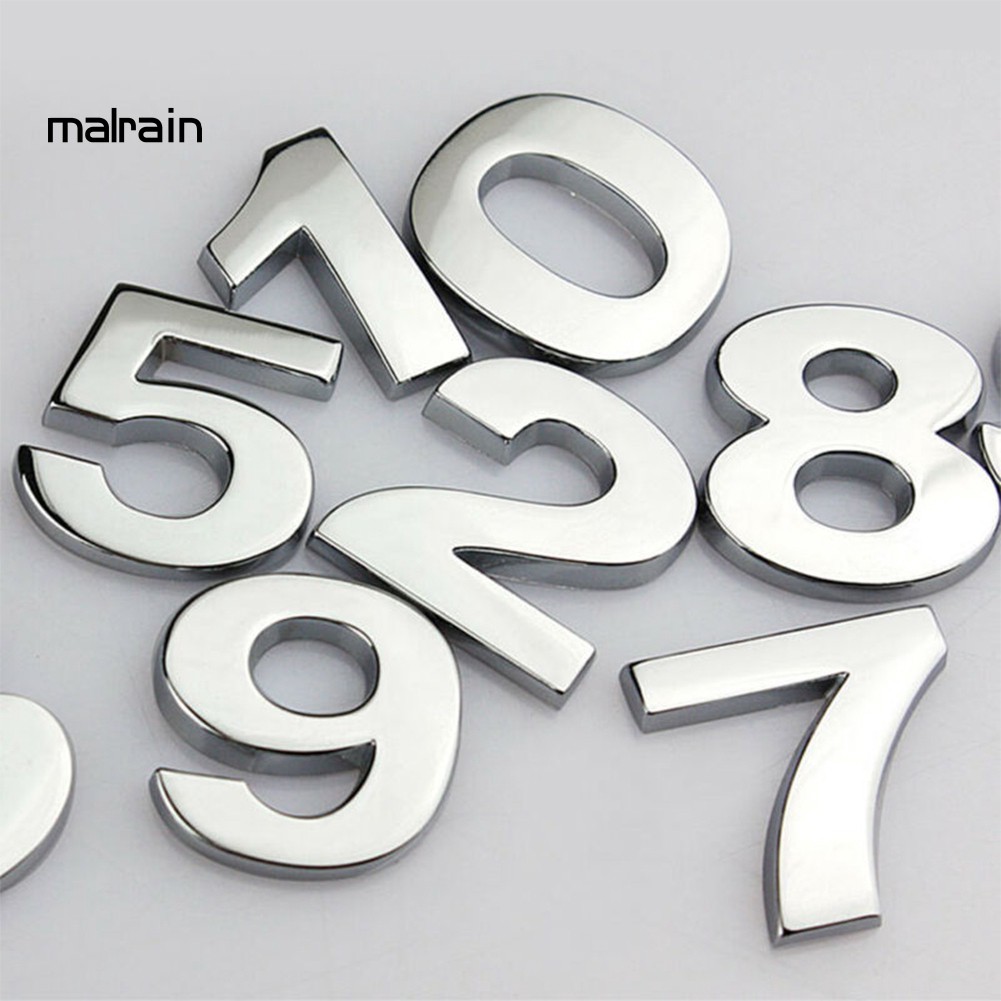 Miếng Dán Chữ Số Trang Trí Xe Hơi