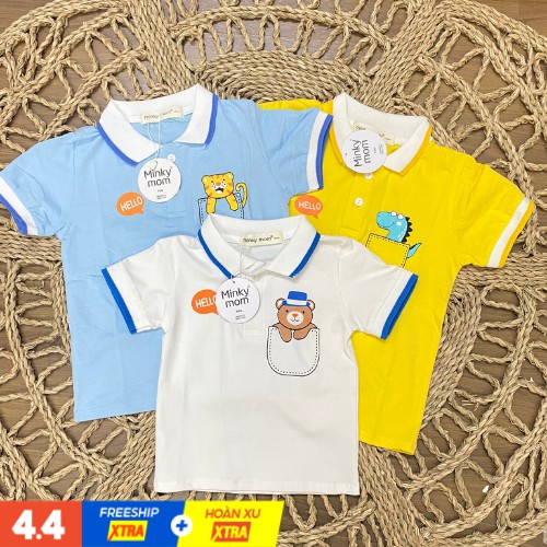 Áo Polo cộc tay cho bé ♥ ️ Áo cotton cổ bẻ Polo cho bé trai bé gái ♥ ️ Quần áo trẻ em