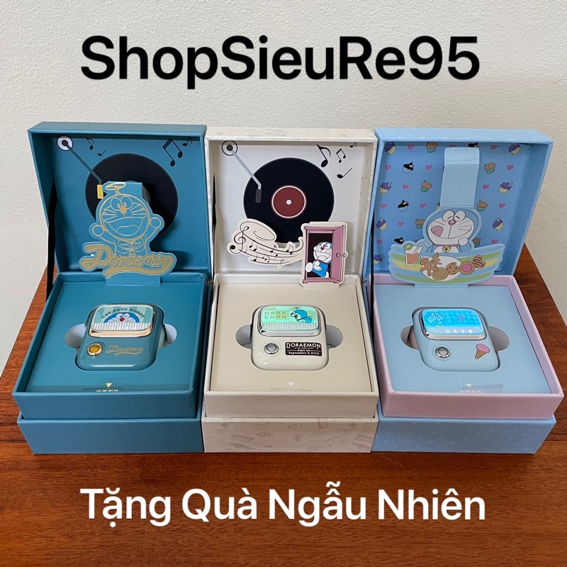 Tai nghe nhét tai không dây TWS Bluetooth âm thanh stereo hình Doraemon