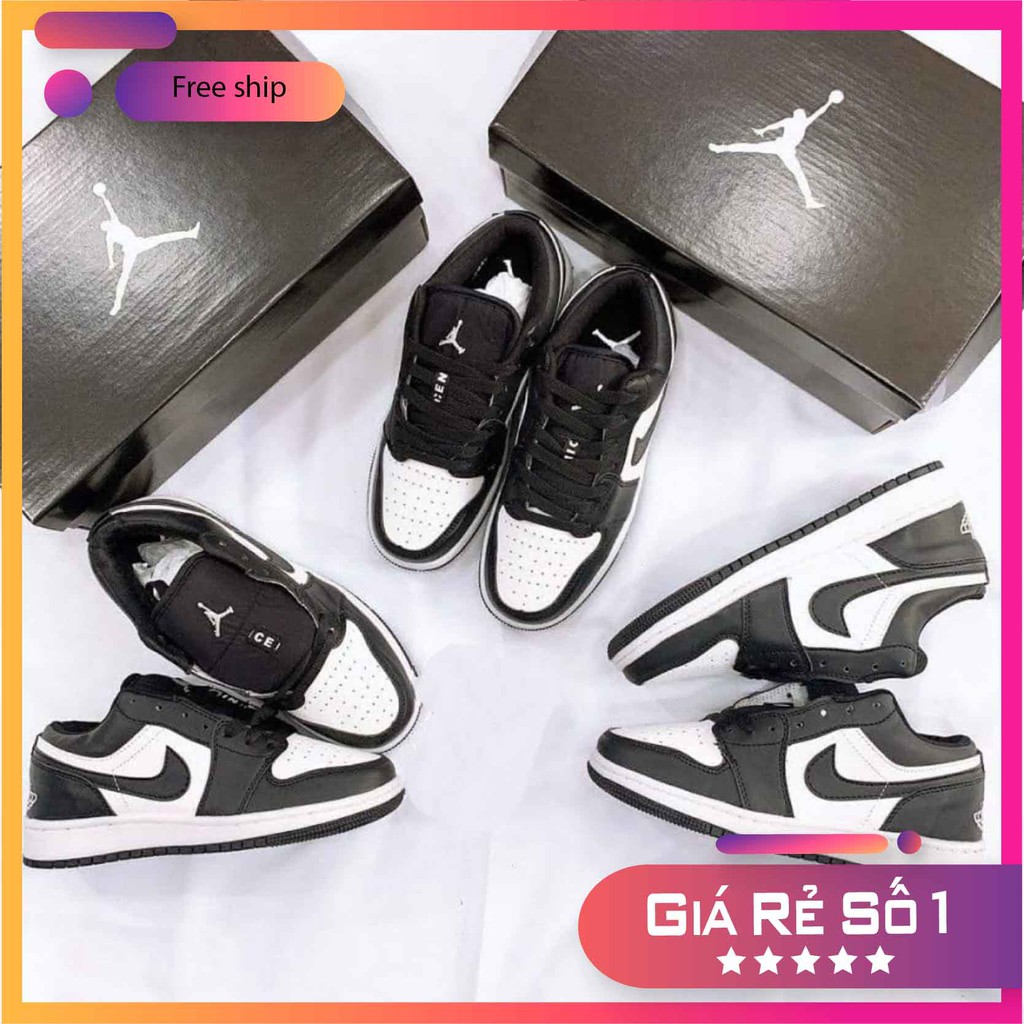 Giày thể thao nam nữ jd1 Low, Giày jd1 Panda Cổ Thấp Màu Đen Trắng Trẻ Trung Đẹp Nhất 2021 vietmax86