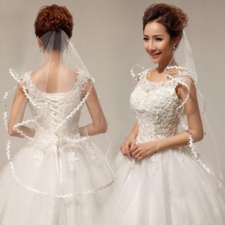 Voan Cô Dâu Viền Dài 1m, Hai Màu Tùy chọn, Cài Tóc Đẹp Trong Lễ Cưới Hoặc Chụp Ảnh