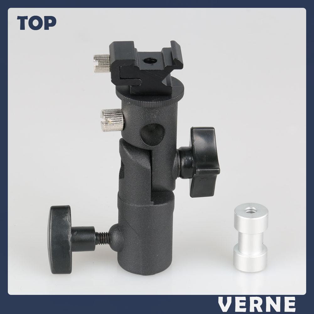 Giá Đỡ Đèn Flash Tốc Độ/Dù Ngàm Hotshoe Hình Chữ E Bằng Kim Loại Thông Dụng
