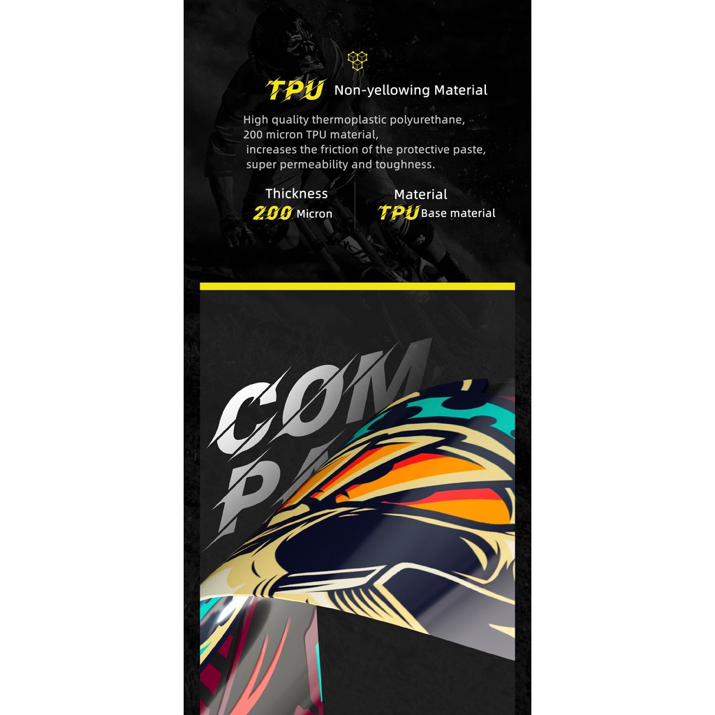 1 Set Miếng Dán Bảo Vệ Khung Xe Đạp MTB Chống Trầy Xước