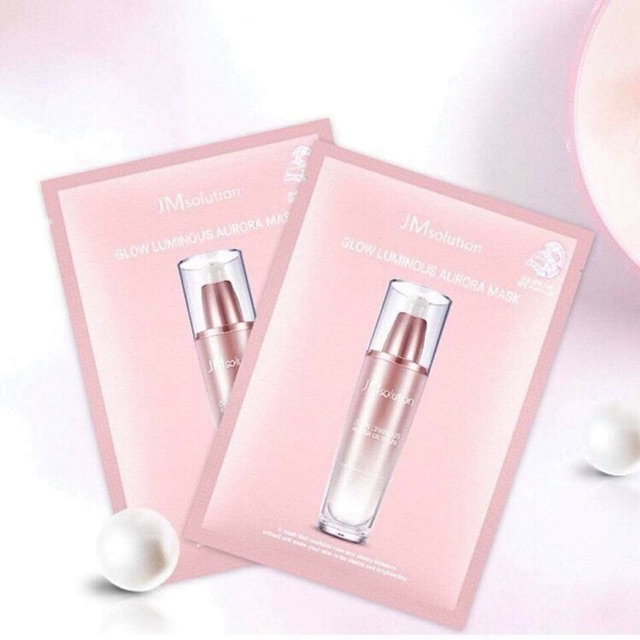 Combo 5 Mặt Nạ Dưỡng Trắng Da Và Cải Thiện Nếp Nhăn Jm Solution Glow Luminous Aurora Mask 30ml x 5