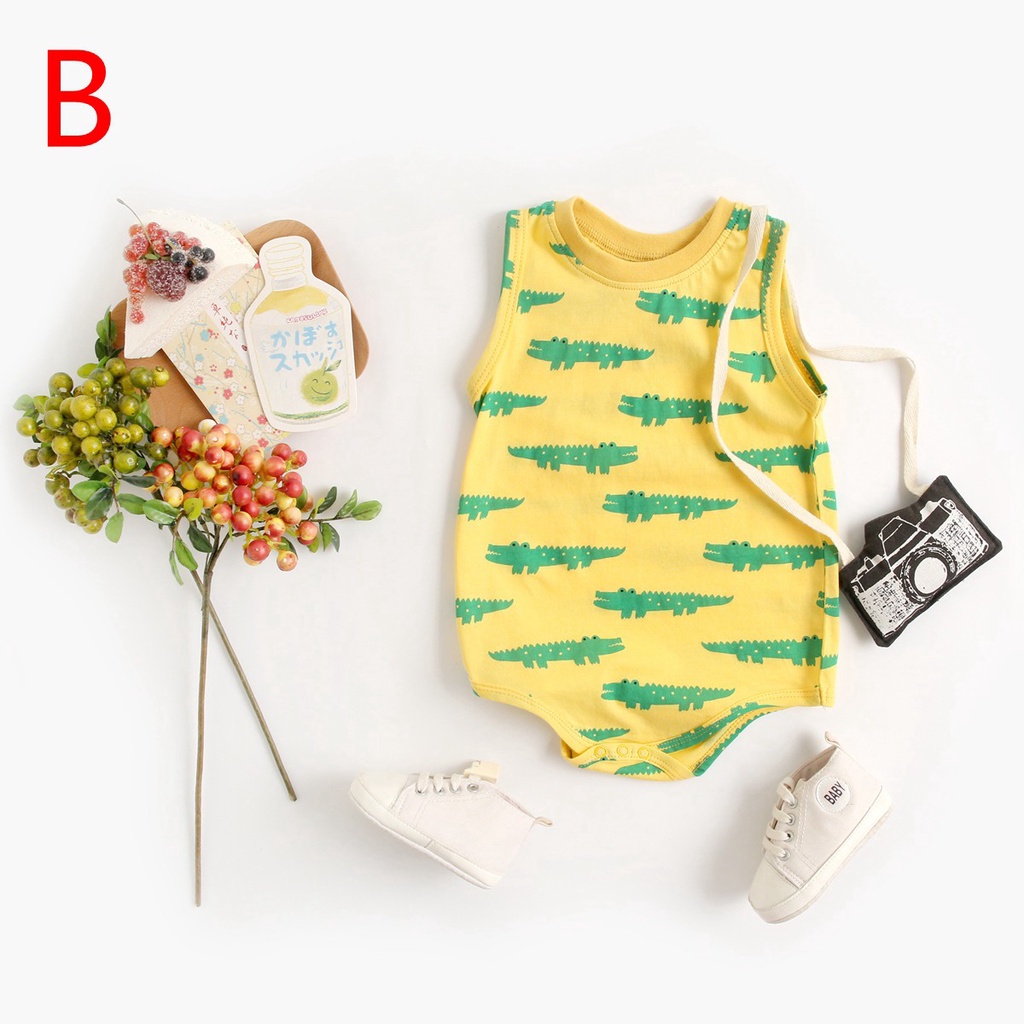 Áo Liền Quần Sanlutoz Họa Tiết Hoạt Hình Mùa Hè Cho Bé Sơ Sinh