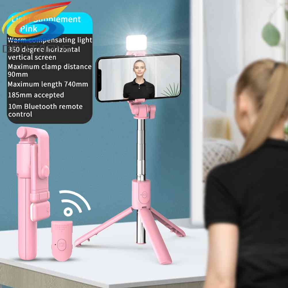 Gậy Tự Sướng Bluetooth Có Thể Gấp Gọn Kèm Đèn Led