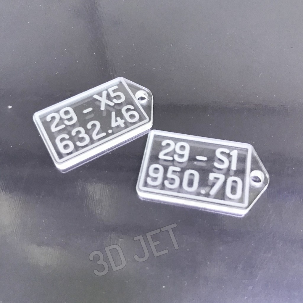 Mica Móc Khóa biển số xe mini theo yêu cầu, moc khoa