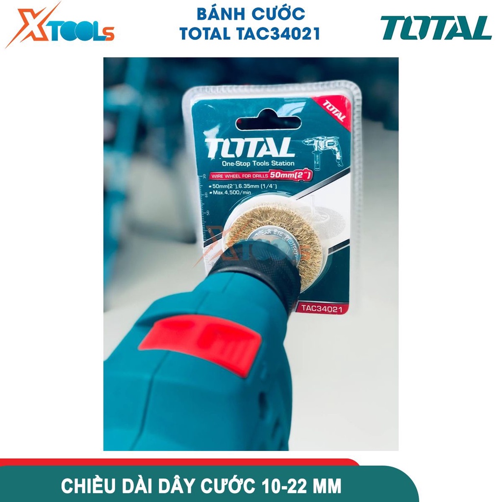 Bánh cước mài tròn TOTAL đường kính 50-100mm, trục 1/4inch, đường kính dây cước 0.3mm, dùng bào, mài -CHÍNH HÃNG-XTOOLS