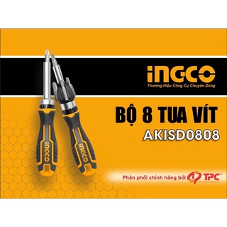 Bộ tua vít 8 chi tiết tự động 2 chiều iNGCO AKISD0808 (250523)