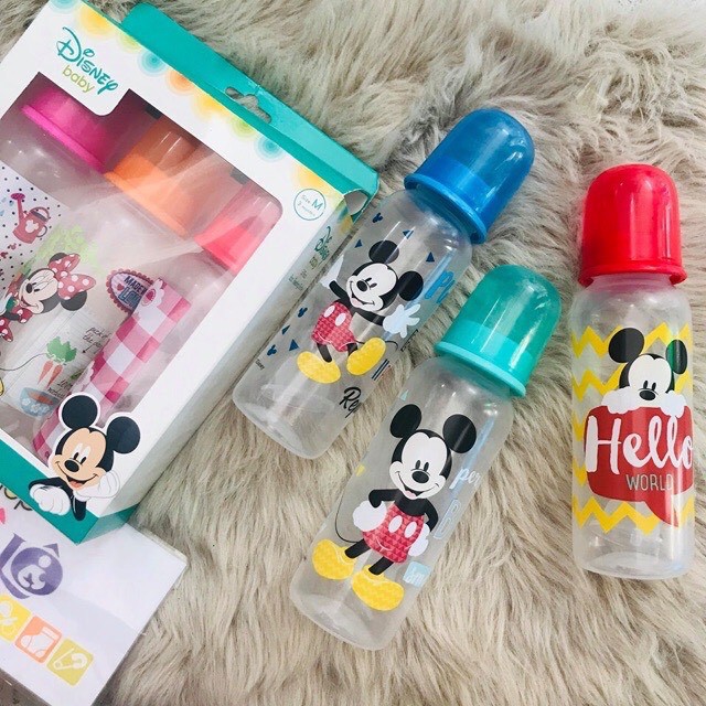 Bình trữ sữa (kèm núm ti) Disney 125ml/250ml Thái Lan (tách lẻ 1 chiếc)