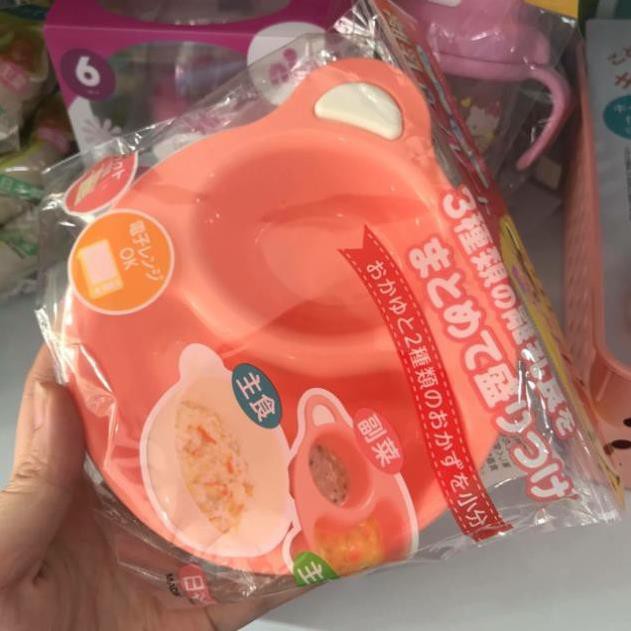 Bát ăn 2 ngăn Paku Paku Inomata Nhật Bản để cháo đồ ăn tiện dụng