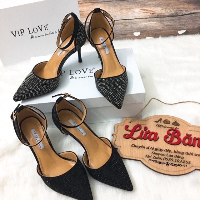 Giày cao gót đính đá hàng fullbox hãng đẹp_ Quảng châu cao cấp VIP love