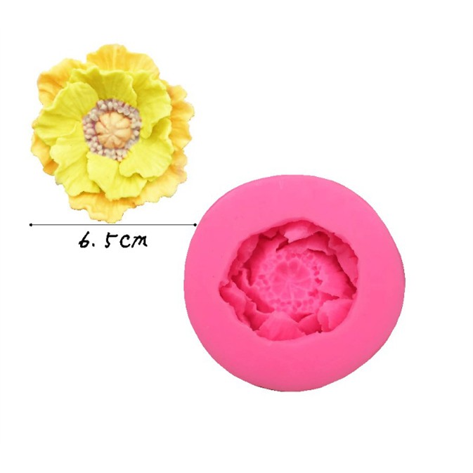 Khuôn Silicone Hoa Poppy 6.5 Cm