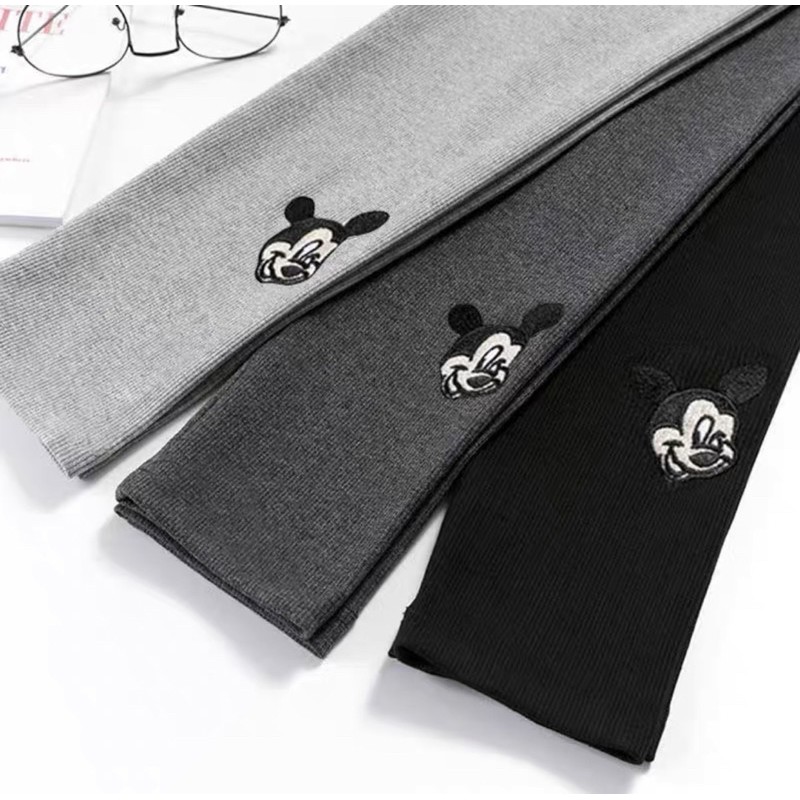 [XẢ KHO] QUẦN LEGGING LEN TĂM THÊU MICKEY