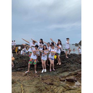 [𝗧𝗘𝗔𝗠 𝗕𝗨𝗜𝗟𝗗𝗜𝗡𝗚- Đồ Đi Biển Cho Công Ty-Ảnh Khách Hàng Mặc .