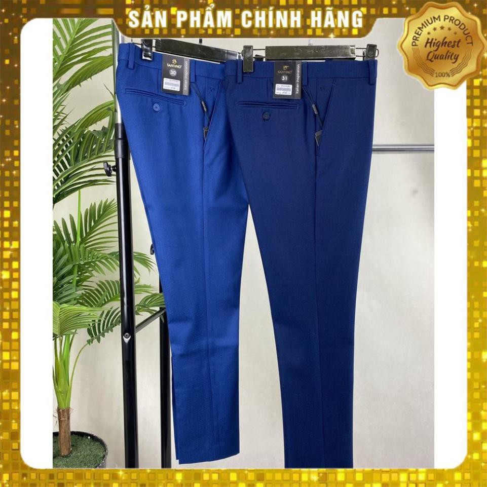 Quần tây nam SANTINO chất liệu rayon co giãn cao cấp họa tiết chìm, dáng ôm Q012-Q015