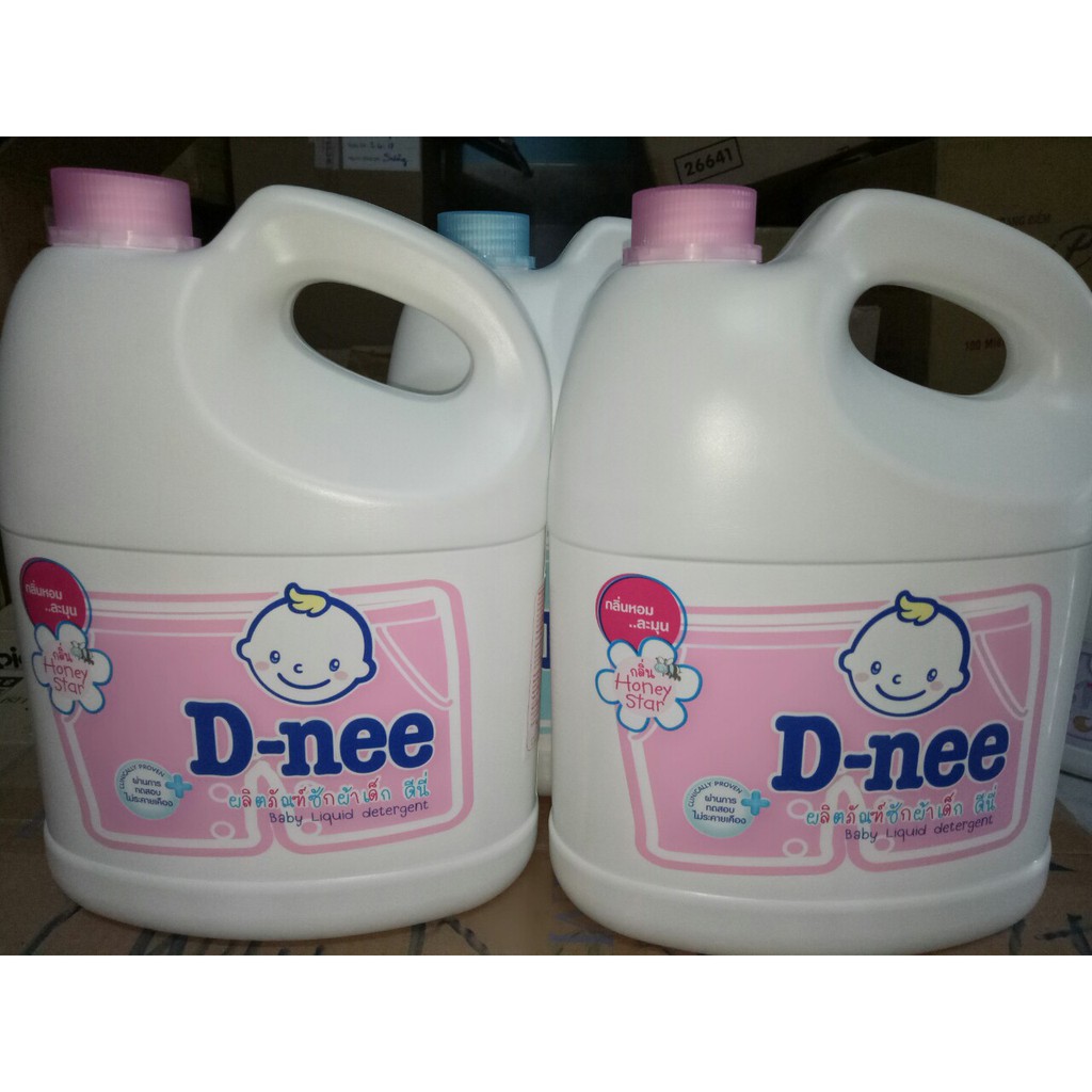 Combo 2 chai Nước giặt xả quần áo trẻ em Dnee 3000ml Thái Lan (5 màu)