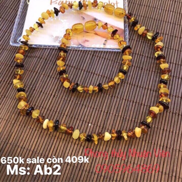 Hổ phách amber cho bé