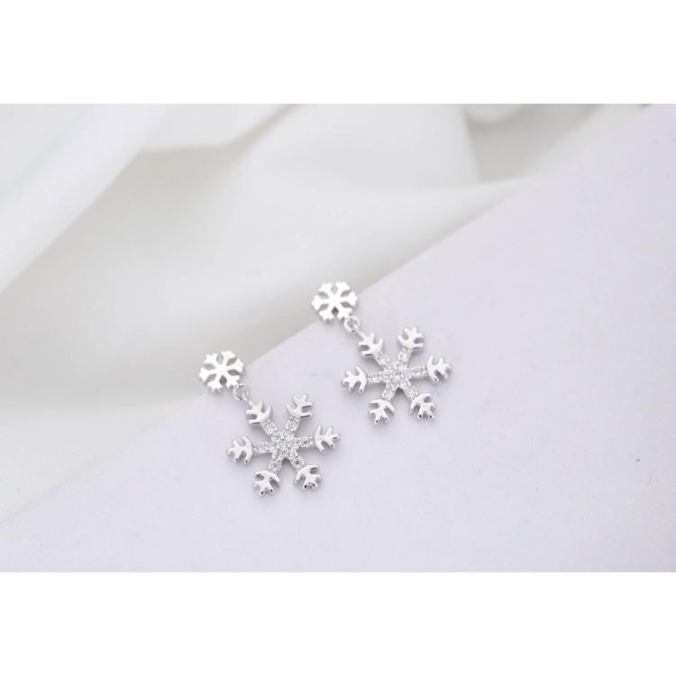 Bông tai Bạc 925 Hoa tuyết dễ thương - Rực Rỡ shop .