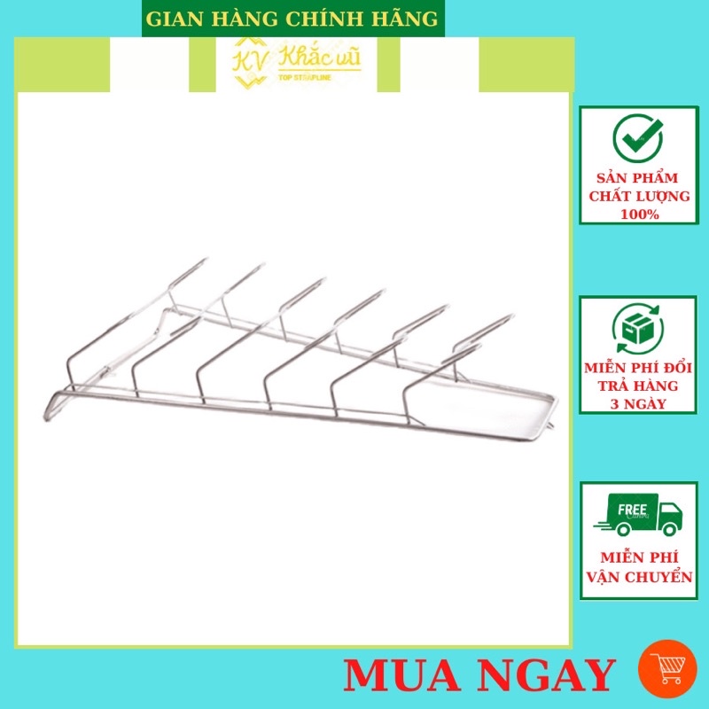 Freeship - Giá treo inox để vung xoong nồi 6 tầng