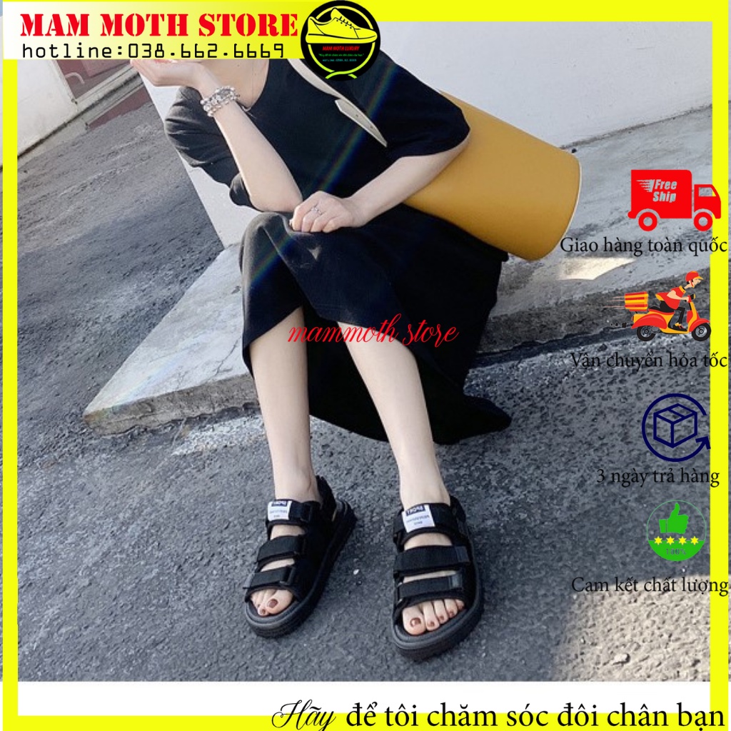 Dép quai hậu,dép sandan đi học nam nữ hàn quốc đen trắng full size shop MAMMOTH