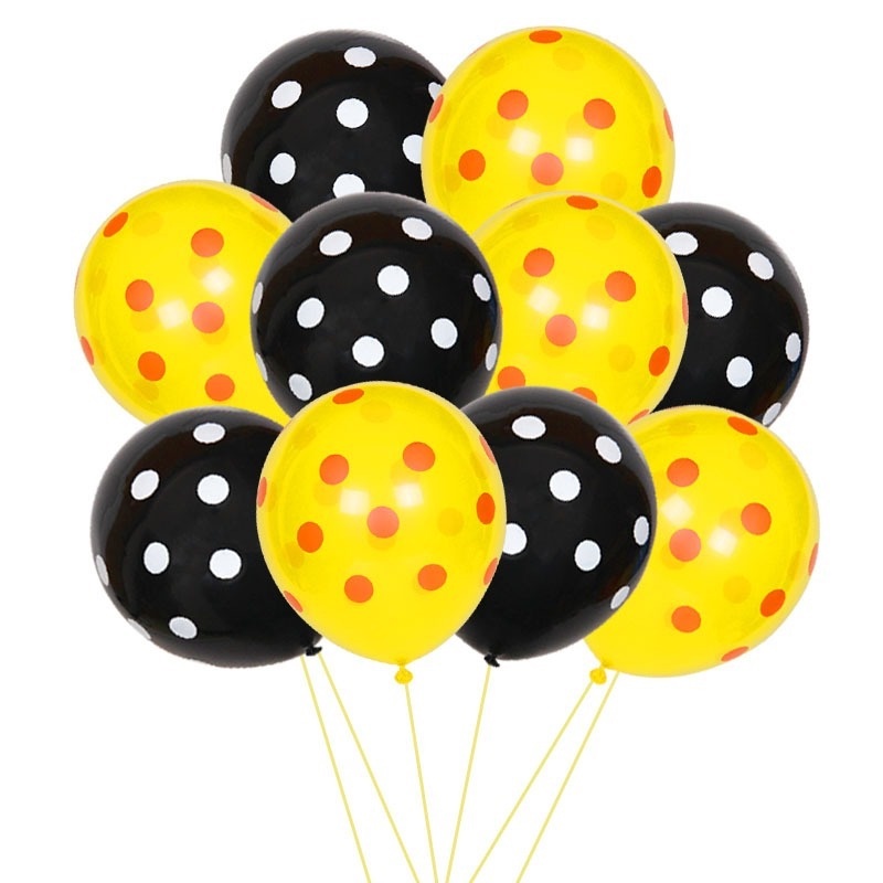 Bong Bóng 10 / 12 inch Họa Tiết Chấm Bi Hoạt Hình Nhiều Màu Trang Trí Tiệc