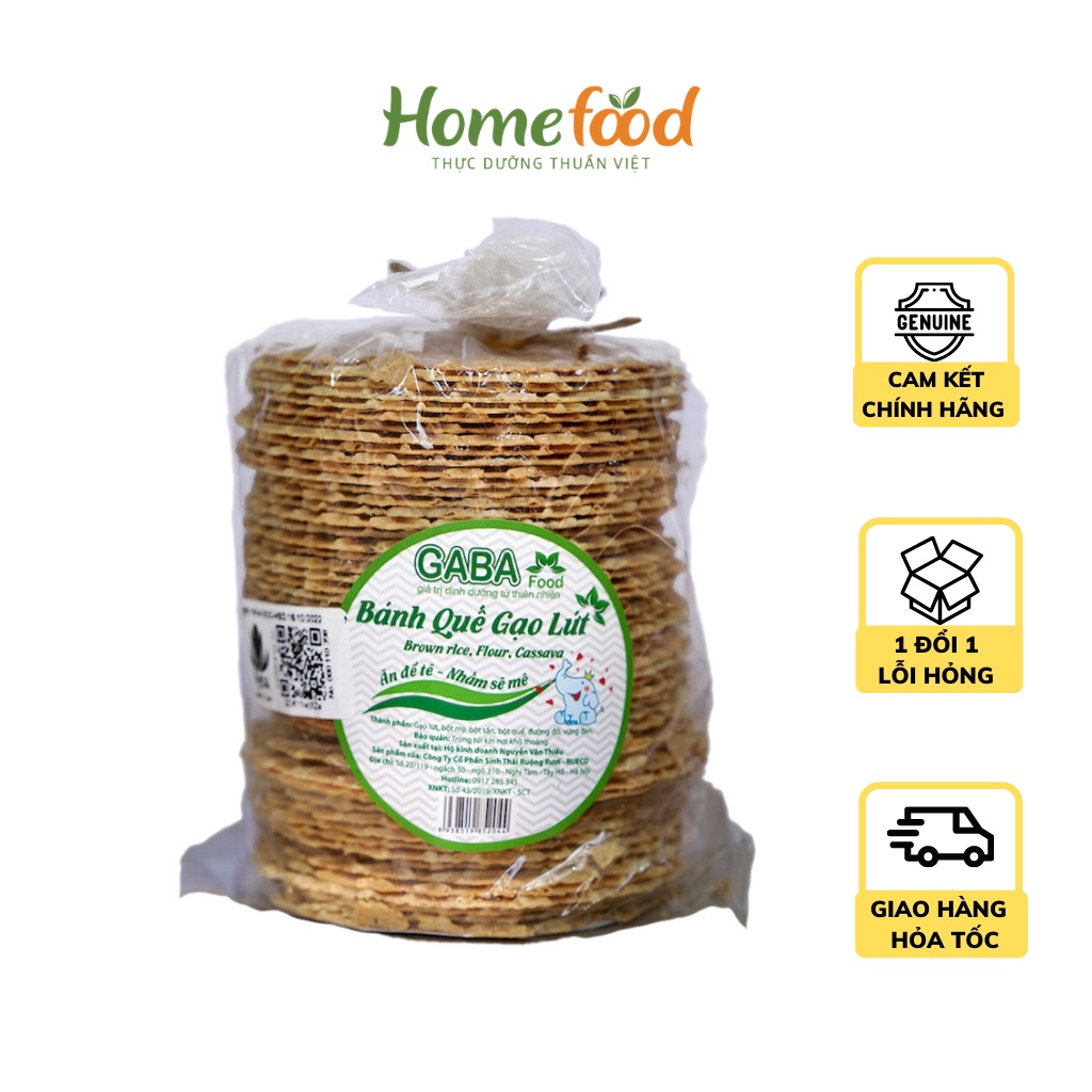 Bánh quế gạo lứt GABA Homefood thực phẩm đồ ăn giảm cân